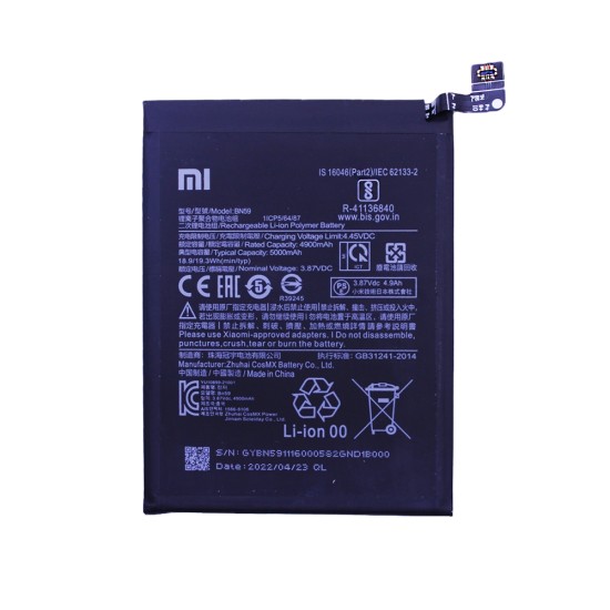 Battery BN59 for Xiaomi Redmi Note 10/Redmi Note 10S/Redmi Note 10 Pro/Redmi 10 5000mAh